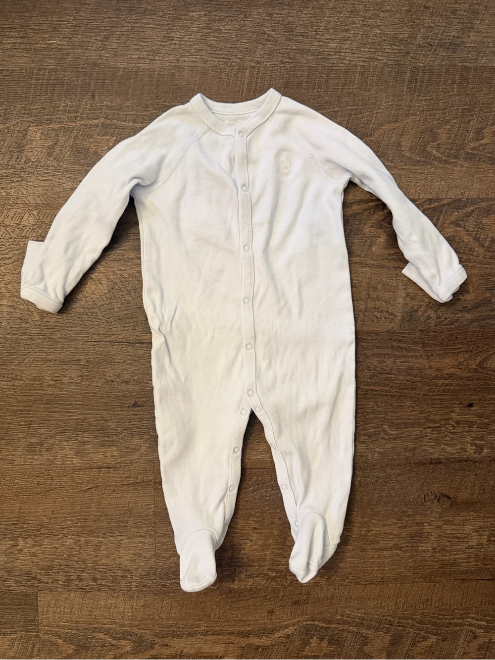 Ralph Lauren Boys Classic Blue Footed Pajamas